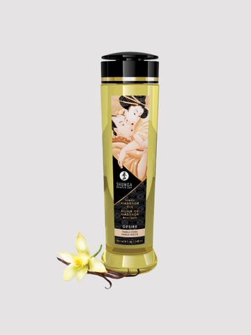shunga erotic massage oil vanille massageöl blume amorana