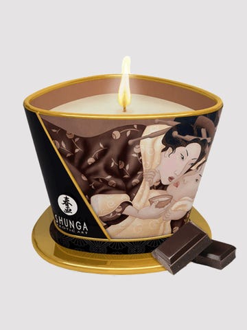 shunga massage candle schokolade massagekerze mood amorana