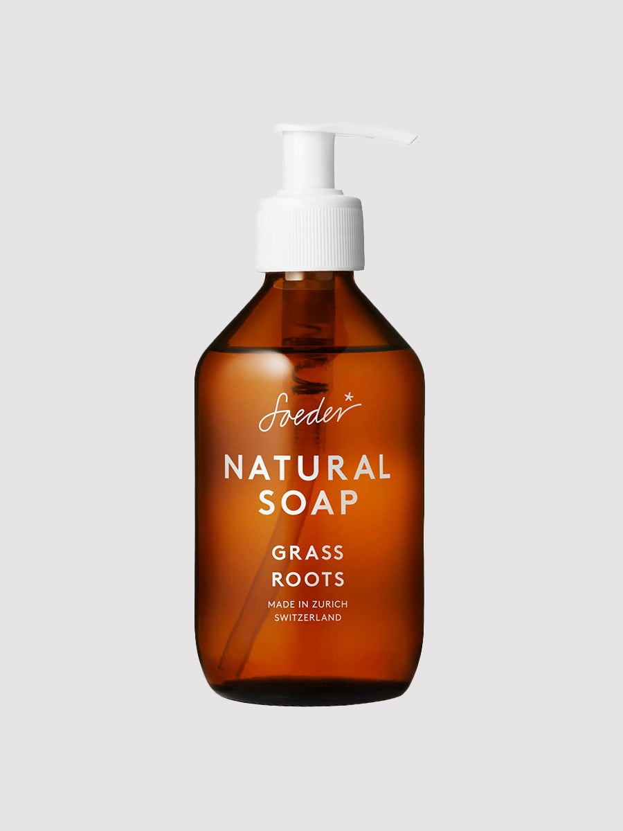 Image of Soeder Natural Soap Grass Roots Körperpflege, Transparent, 250 Ml - Amorana