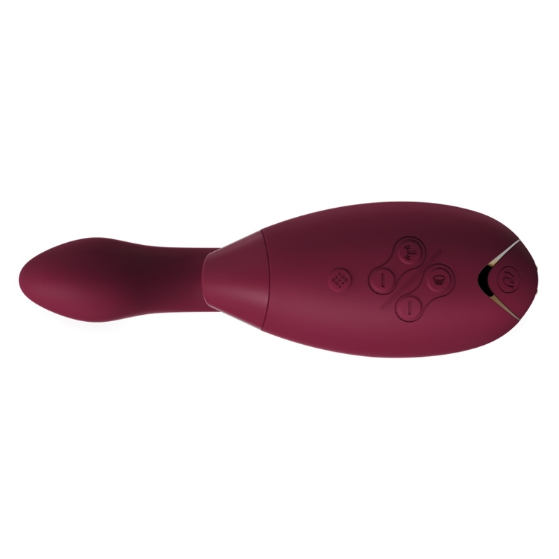 vibromasseur duo Dream Toys Glam Duo Vibrator - Vibromasseur à double stimulation, bordeaux main image 1