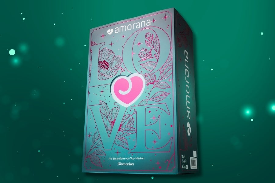 Calendrier de l'Avent Amorana Discover 2026 : calendrier de l'Avent érotique avec des toys et des accessoires Calendrier de l'Avent Amorana Discover 2026 au design moderne, rehaussé de touches de rose et de turquoise